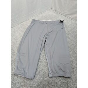 Nike Vapor Select High "Knicker" Baseball Pants Grey/Black Piping Mens Size 3XL.